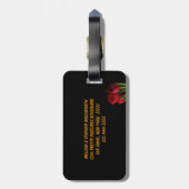 Rode tulpen bagagelabel (Achterkant verticaal)