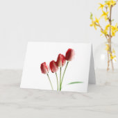 Rode tulpen blanco wenskaart kaart (Gele Bloem)