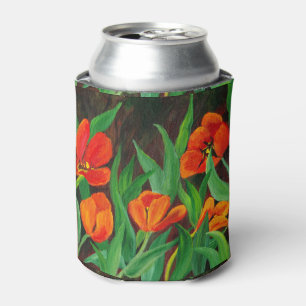 Rode tulpen blikjeskoeler