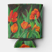Rode tulpen blikjeskoeler (Voorkant)