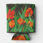 Rode tulpen blikjeskoeler (Achterkant)