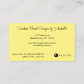 Rode Tulpen Bloeiende Bloemist Visitekaartje (Achterkant)