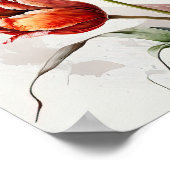 Rode Tulpen Bloem Kunstprint Poster (Hoek)