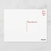 Rode Tulpen Bloemen Dank u Trouwbloemen Briefkaart (Achterkant)