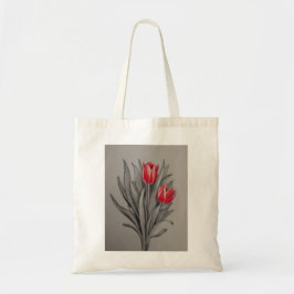Rode Tulpen Bloemen Tote Bag