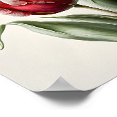 Rode Tulpen Bloemenkunst Print Poster (Hoek)