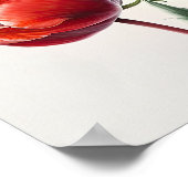 Rode Tulpen Bloemenkunst Print Poster (Hoek)