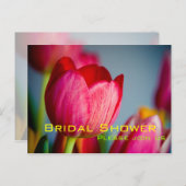 Rode Tulpen · Bridal Shower Invitation Briefkaart (Voorkant / Achterkant)