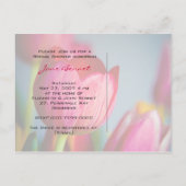 Rode Tulpen · Bridal Shower Invitation Briefkaart (Achterkant)