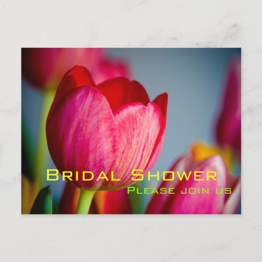 Rode Tulpen · Bridal Shower Invitation Briefkaart (Voorkant)