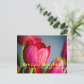 Rode Tulpen · Bridal Shower Invitation Briefkaart (Staand voorkant)