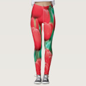 Rode Tulpen Broek Leggings (Voorkant)