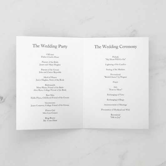 Rode Tulpen bruiloft programma (Binnen)