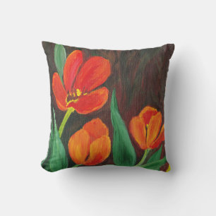 Rode tulpen buitenkussen