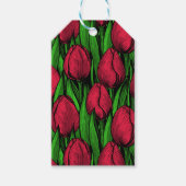 Rode tulpen cadeaulabel (Voorkant)