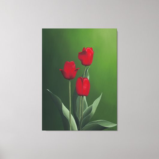 Rode tulpen canvas afdruk (Voorkant)