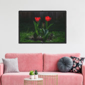 Rode Tulpen Canvas Print op Spanramen (Insitu (Woonkamer))