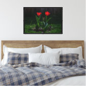 Rode Tulpen Canvas Print op Spanramen (Insitu (Slaapkamer))