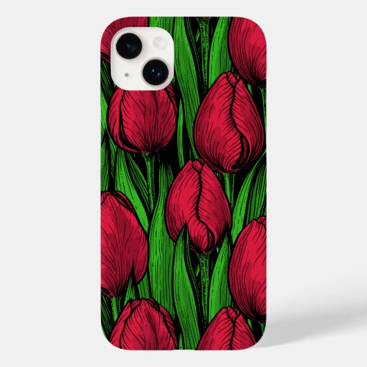 Rode tulpen Case-Mate iPhone case (Achterkant)