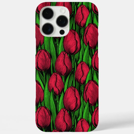 Rode tulpen Case-Mate iPhone case (Achterkant)