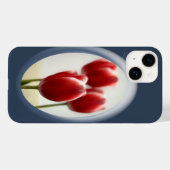 Rode tulpen Case-Mate iPhone case (Achterkant (horizontaal))