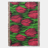 Rode tulpen deken (Voorkant Verticaal)