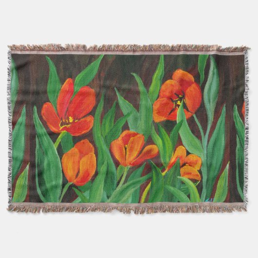 Rode tulpen deken (Voorkant)