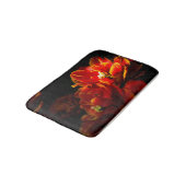 Rode tulpen donkere achtergrond badmat (Gekanteld)