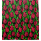 Rode tulpen douchegordijn (Voorkant)