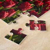 Rode tulpen en een windmolen legpuzzel (Zijkant)