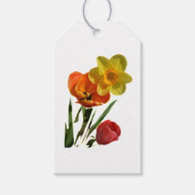 Rode tulpen en gele zonnebloem