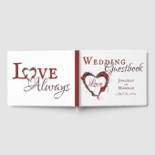 Rode Tulpen en Heart Wreath Spring Love Wedding Gastenboek (Volledig)