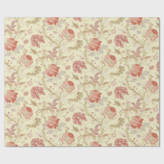 rode tulpen en hydrangea Floral Cadeaupapier (Vlak)