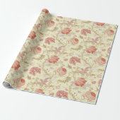 rode tulpen en hydrangea Floral Cadeaupapier (Uitgerold)