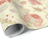  rode tulpen en hydrangea Floral Cadeaupapier (Rol Hoek)