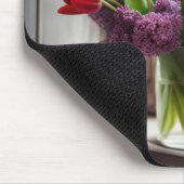 Rode Tulpen en Lila Boeket Muismat (Hoek)