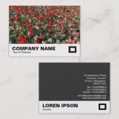 Rode Tulpen en primrozen Visitekaartje (Voorkant / Achterkant)