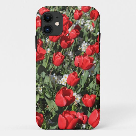 Rode Tulpen en witte primroses Case-Mate iPhone Case (Achterkant)