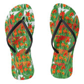 Rode tulpen flip Flop (Voetbed)