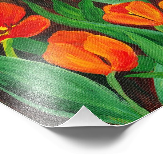 Rode tulpen foto afdruk (Hoek)