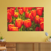 Rode tulpen fotografische print. canvas afdruk (Insitu (Woonkamer))