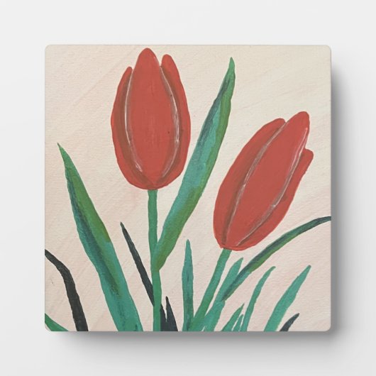 Rode tulpen fotoplaat (Voorkant)
