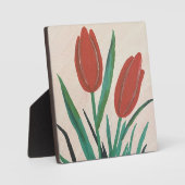 Rode tulpen fotoplaat (Voorkant)