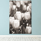 Rode tulpen fotoprint. canvasprint canvas afdruk (Insitu (Houten vloer))
