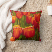 Rode tulpen fotoprint. magneet kussen (Deken)