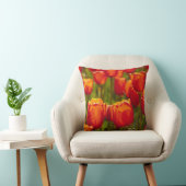 Rode tulpen fotoprint. magneet kussen (Stoel)