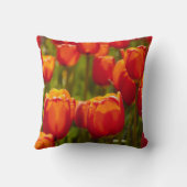 Rode tulpen fotoprint. magneet kussen (Achterkant)