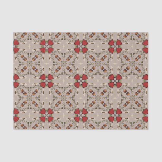 Rode tulpen geometrisch tissuepapier (Voorkant)