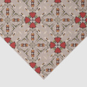 Rode tulpen geometrisch tissuepapier (Detail)