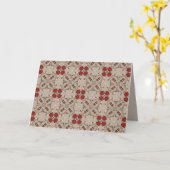 Rode tulpen geometrisch wenskaart kaart (Gele Bloem)